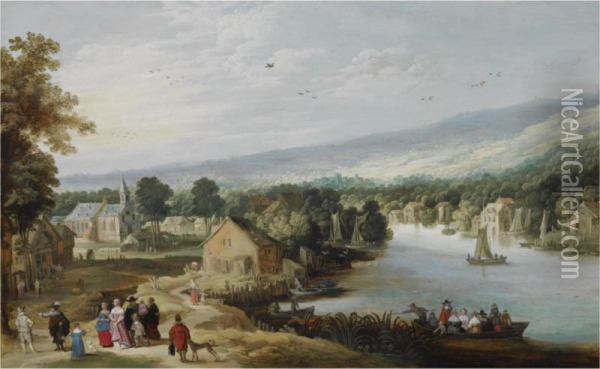 An Extensive Landscape Oil Painting - Philippe I De Momper