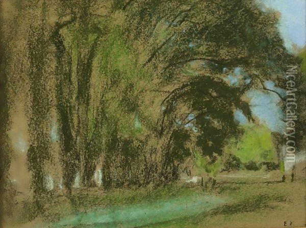L'Allee Ensoleillee Du Parc Oil Painting - Jean-Edouard Vuillard