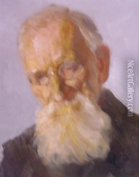 Portrat Eines Alten Mannes Mit Weisem Bart Oil Painting - Heinrich Reifferscheid