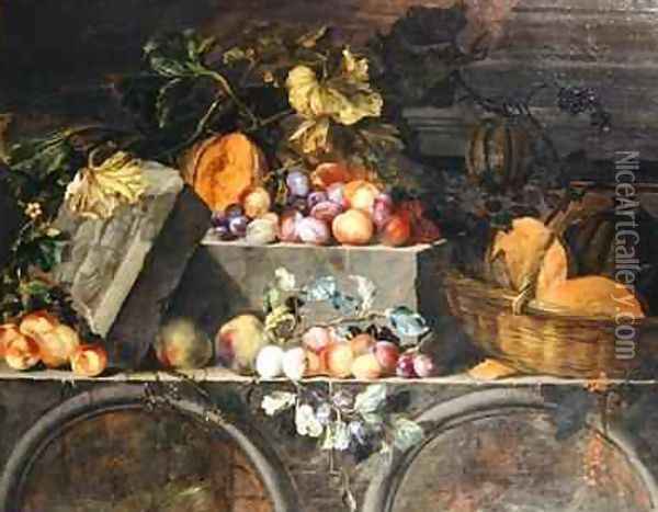 Still Life of fruit Oil Painting - Jean-Baptiste Oudry