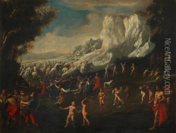 The Triumph Of David Oil Painting - Scipione Compagno