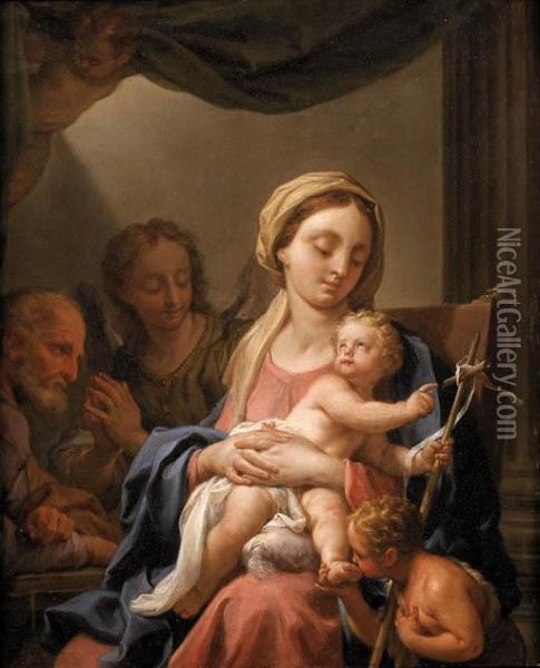 The Holy Family Oil Painting - Francesco Trevisani