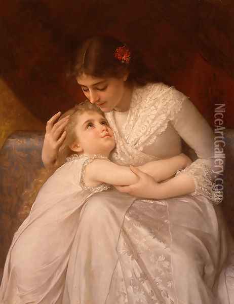 Pardon Mama Oil Painting - Emile Munier