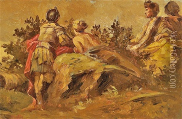 Figurenstudie (in The Manner Of Salvatore Rosas) Oil Painting - Karl Theodor von Piloty