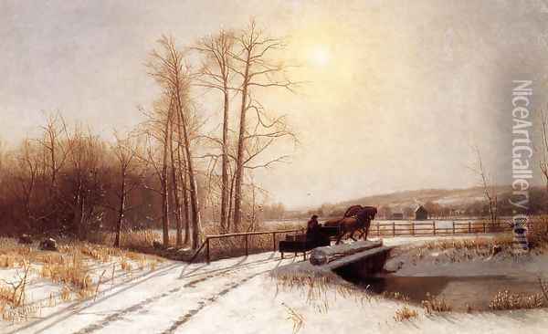 Winter Scene Oil Painting - Clinton Loveridge