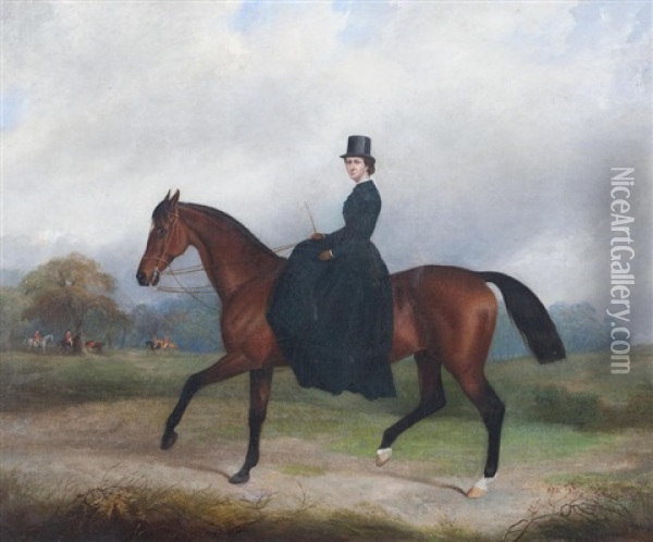 Lady On Horseback Oil Painting - John Paul