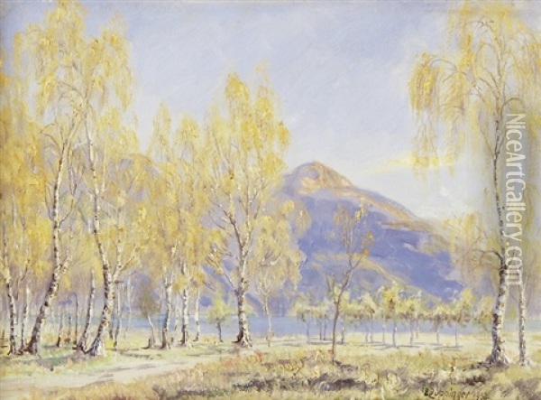 Tessiner Herbstlandschaft Oil Painting - Ernst Theodor Zuppinger