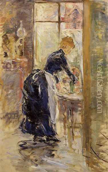 The Little Maid Servant Oil Painting - Berthe Morisot