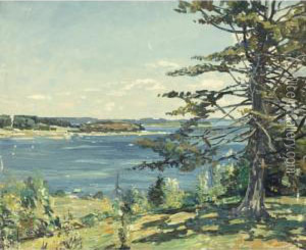 Maine Coastline Oil Painting - Walter Elmer Schofield