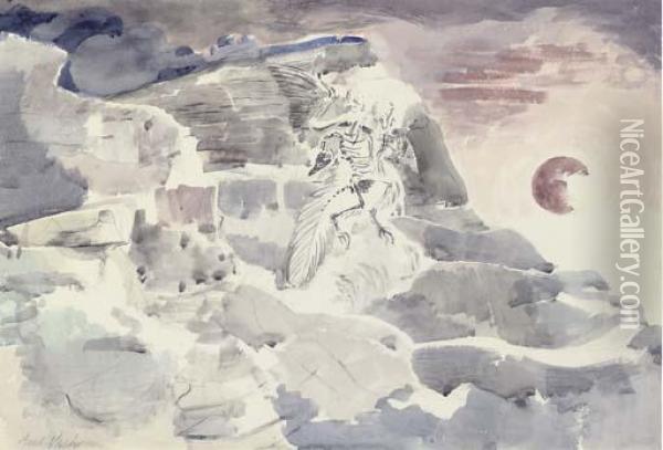 Ghost In The Shale Oil Painting - Paul Nash