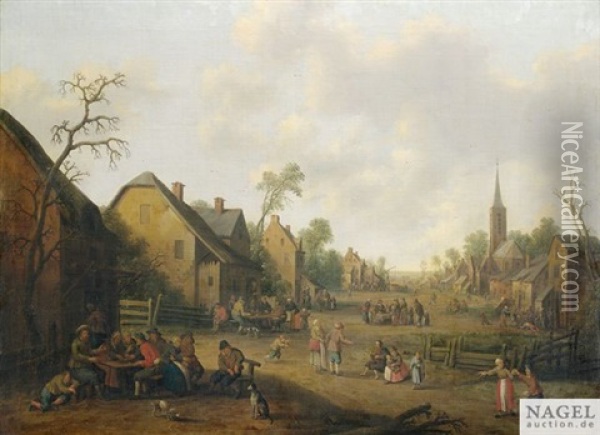 Dorfliches Treiben Oil Painting - Joost Cornelisz. Droochsloot