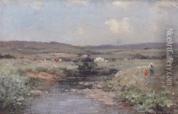 Landscape In Summer Oil Painting - Joseph Morris Henderson