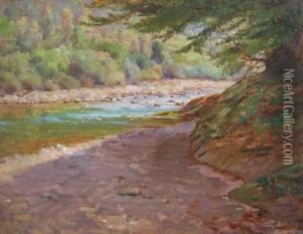Along The Stream Oil Painting - Charles Ray