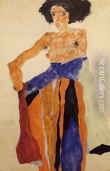 Moa Oil Painting - Egon Schiele