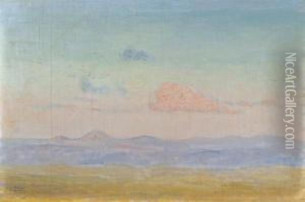 Desert Landscape Oil Painting - Hermann Struck