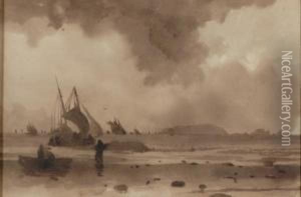 Fishermen On The Coast Of Labrador Oil Painting - William Bradford