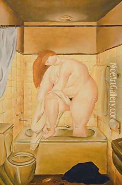 Homage to Bonnard Oil Painting - Fernando Botero