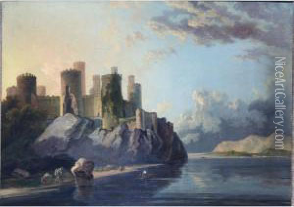 Conway Castle, Wales Oil Painting - William Hodges