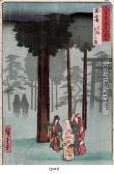 Izumo, Taisha Hotohoto No Zu Oil Painting - Utagawa or Ando Hiroshige