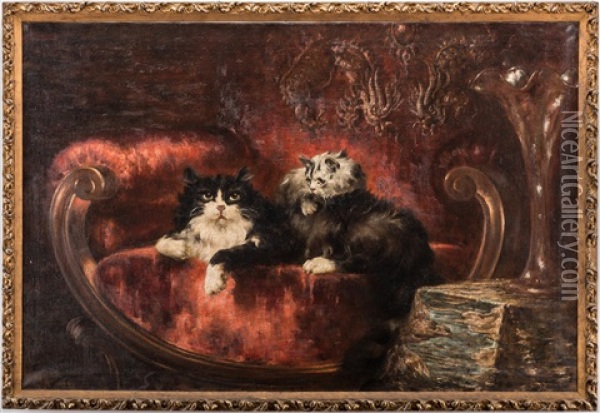 Painting Of Cats Oil Painting - Carl Kahler