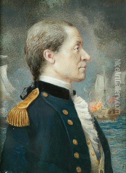 A Portrait Miniature Of Captain John Paul Jones Oil Painting - Sarah Goodridge