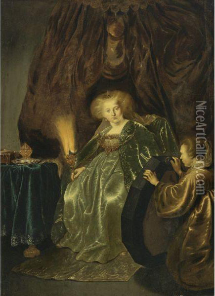 Esther Preparing To Meet Ahasuerus Oil Painting - Salomon Koninck