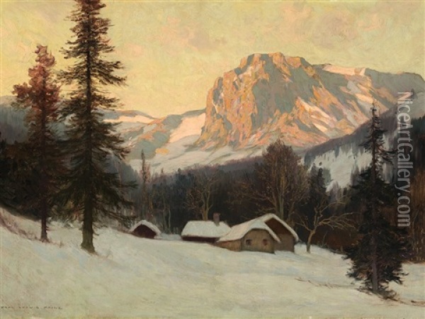 Rax In Winter Oil Painting - Karl Ludwig Prinz