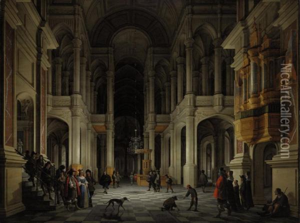 The Interior Of A Renaissance Oil Painting - Anthonie De Lorme