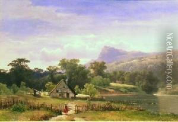 Nordic Landscape Oil Painting - Sophus Jacobsen