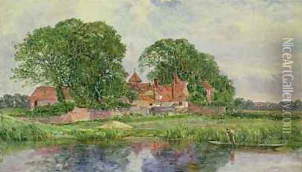 The Old Manor House Oil Painting - Heywood Hardy