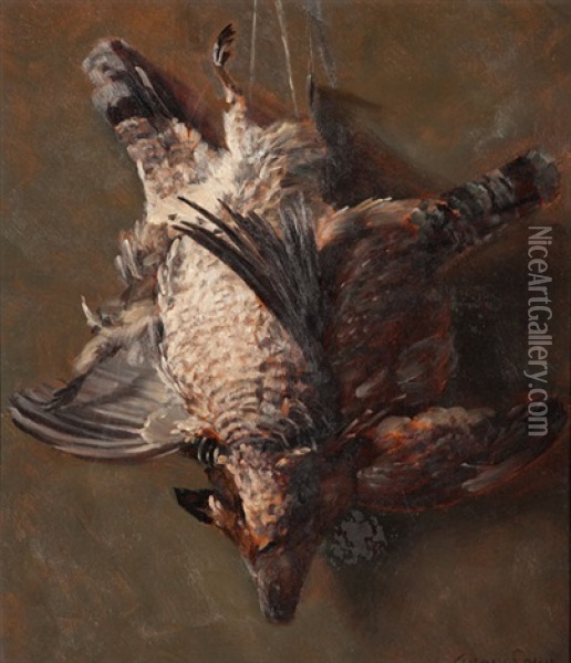 Still Life With Fowl Oil Painting - Adam Lehr