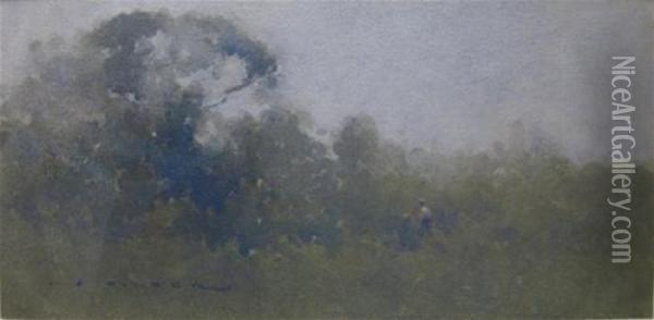 Twilight Oil Painting - Jesse Jewhurst Hilder