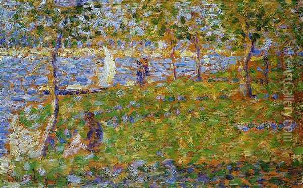 Sailboat Oil Painting - Georges Seurat