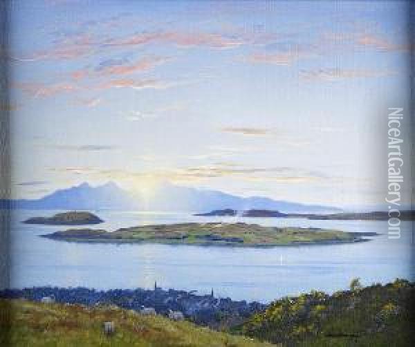 Evening On The Firth Of Clyde Oil Painting - Robert Houston