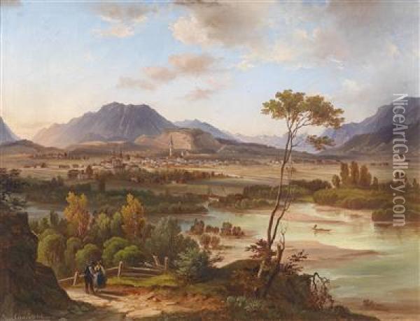 View Of Villach Oil Painting - Jacob Canciani