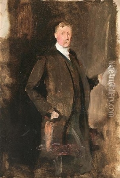 Study For A Portrait Of Captain John Spicer Oil Painting - John Singer Sargent