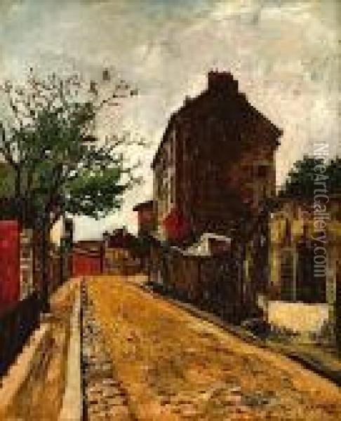 Rue De Banlieue Oil Painting - Marcel Leprin