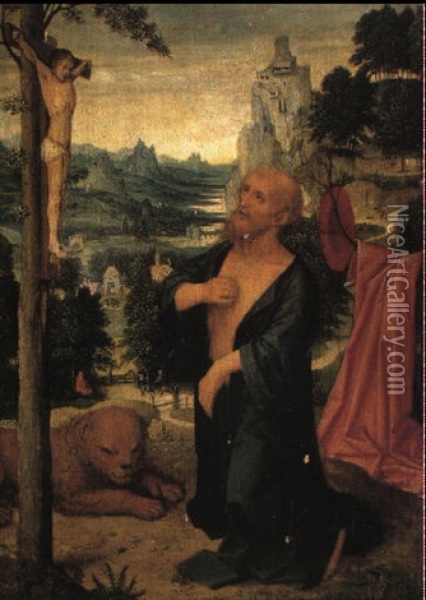 St. Jerome In Penitence Oil Painting - Adriaen Isenbrant