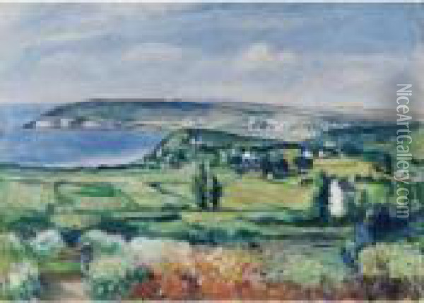 La Plaine Du Crozon, Finistere Oil Painting - Henri Lebasque