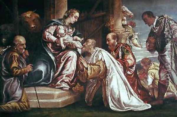 Adoration of the Magi Oil Painting - Francesco Montemezzano