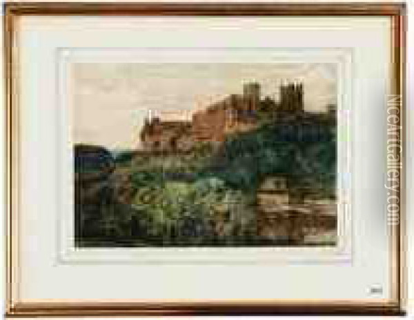 Richmond Castle Oil Painting - David Thomson Muirhead