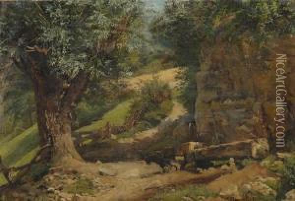 The Road To Bramois Oil Painting - Rafael Ritz