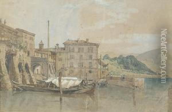 'bellagio, Lago Como' And 'lago Maggiore' Oil Painting - George Clarkson Stanfield