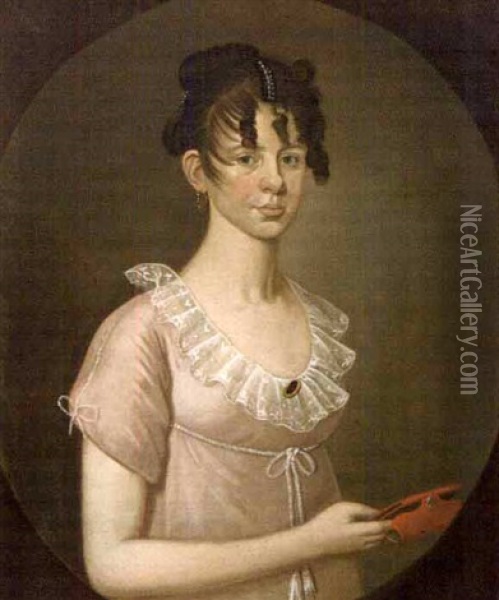 Portrait Of Anne Hoyt Oil Painting - William Jennys