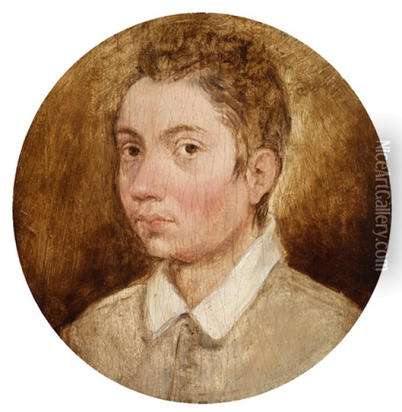 Brustbild Eines Jungen Mannes Oil Painting - Pieter Brueghel the Younger