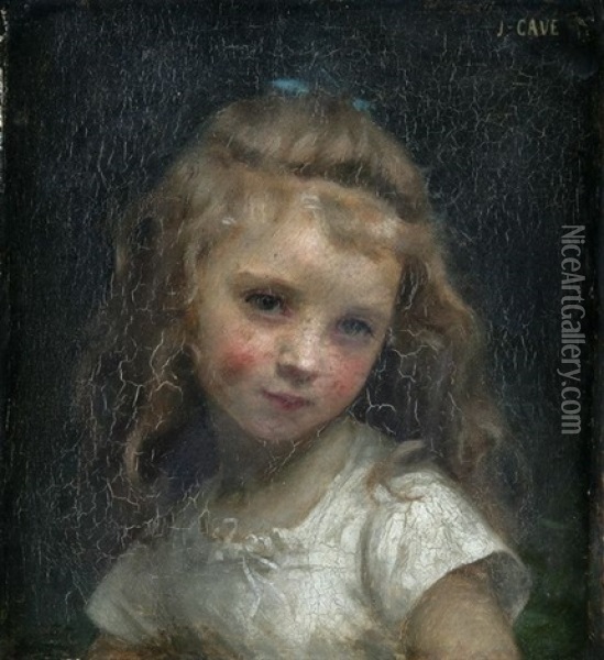 Portrait De Jeune Fille Oil Painting - Jules Cyrille Cave