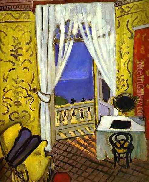 Interior With a Violin Case Oil Painting - Henri Matisse