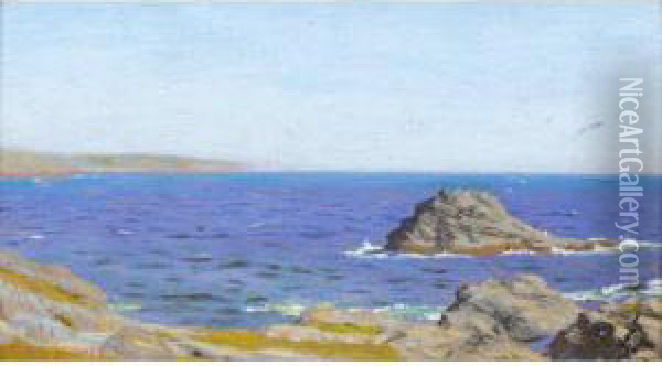 Summer Seascape Oil Painting - Arthur Hughes