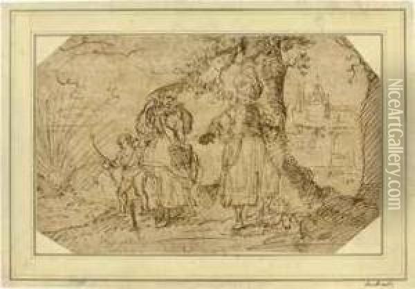 The Expulsion Of Hagar Oil Painting - Jacob Willemsz de Wet the Elder
