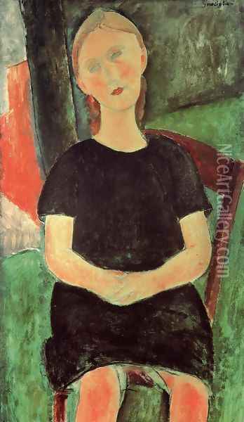 Seated Young Woman I Oil Painting - Amedeo Modigliani